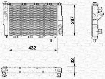 MAGNETI MARELLI 350213608000 -  Радиатор, охлаждение двигателя